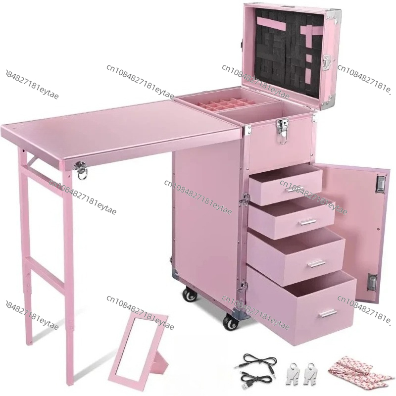 Beauty Makeup Table - Mesa de manicure dobrável mesa de