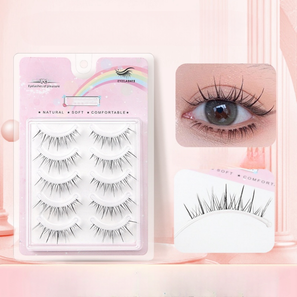 Beauty Makeup Look - 5 pares de cílios postiços ondulados