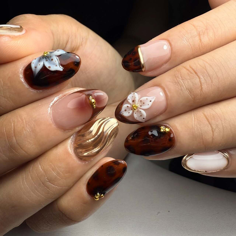 Nail Extension Tips - 24 peças de unhas postiças Y2K