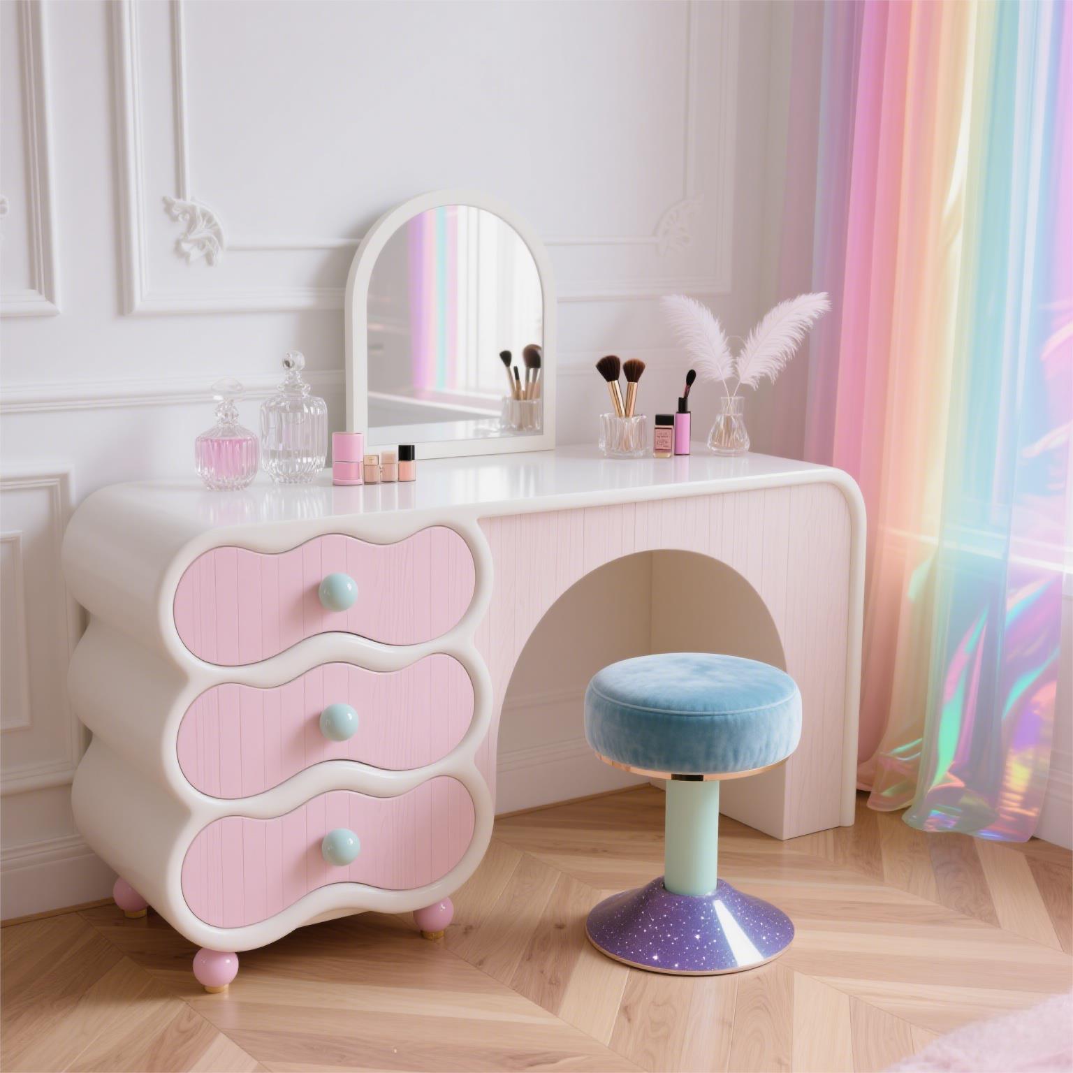 Beauty Makeup Table - Rosa desgin vaidade mesa feminina cosméticos