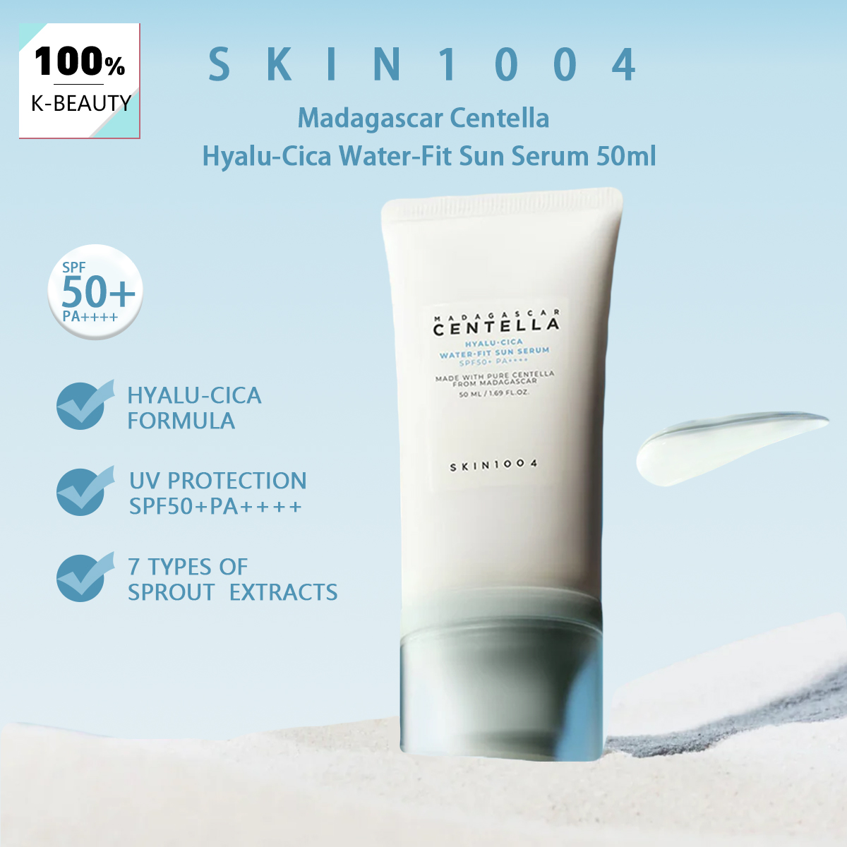 Beauty Makeup Korean - SKIN1004 Madagascar Centella Hyalu-Cica Soro solar