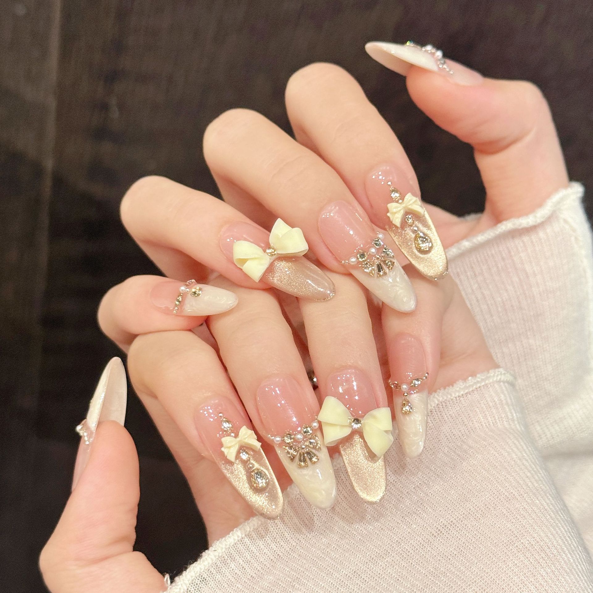 Nail Extension Tips - 10 pçs artesanal imprensa em unhas