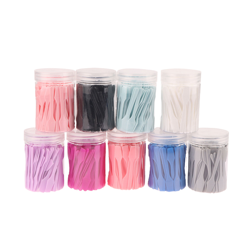 Beauty - Makeup - Eyes - 100 pçs/jar mini espátula cosmética colher