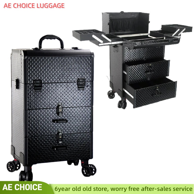 Beauty Makeup Trolley - Nova Maleta de Maquiagem com Rodas,