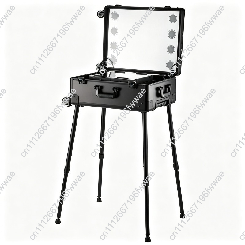 Beauty Makeup Trolley - Maleta de Maquiagem Profissional com Luz