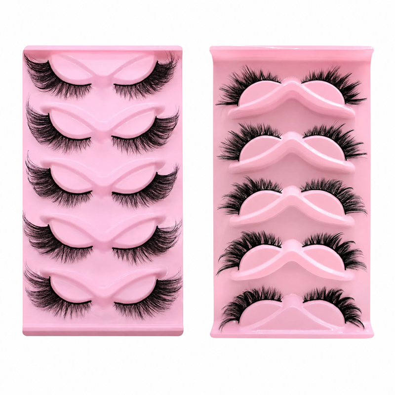 Beauty Makeup Look - 5 Pares, 2 Estilos, Cílios Postiços