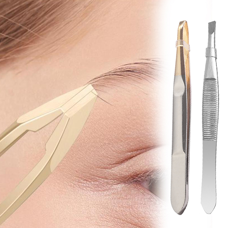Beauty - Makeup - Eyes - Pinça de Sobrancelha de Aço Inoxidável