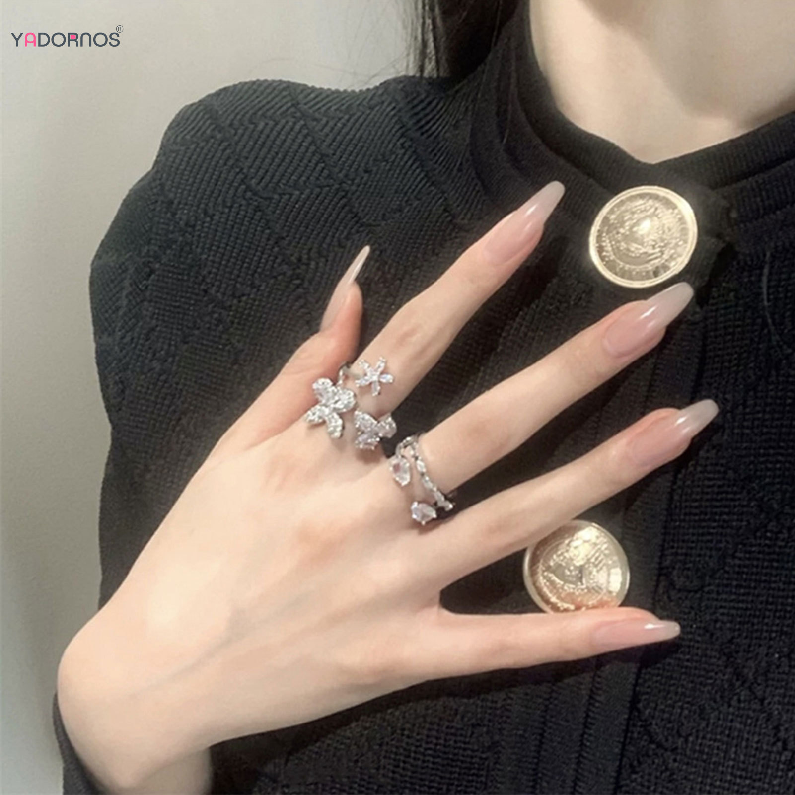 Cor nude longo ballet unhas fa - Nail Extension Tips avaliação e preço