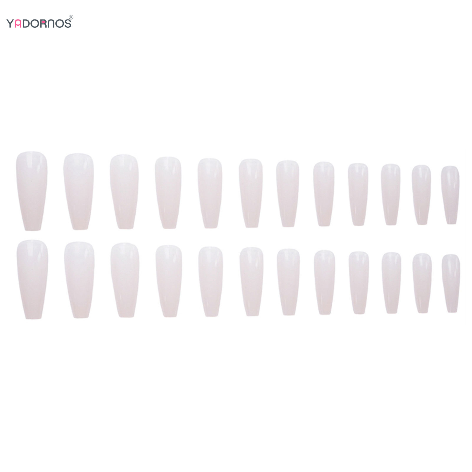 Cor nude longo ballet unhas fa - Nail Extension Tips avaliação e preço
