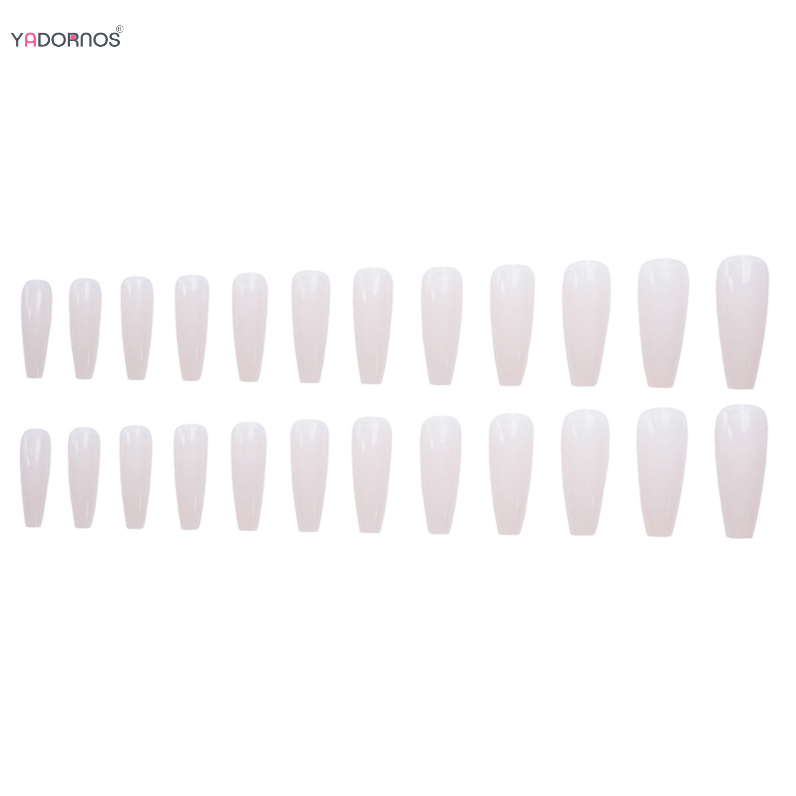 Cor nude longo ballet unhas fa - Nail Extension Tips avaliação e preço