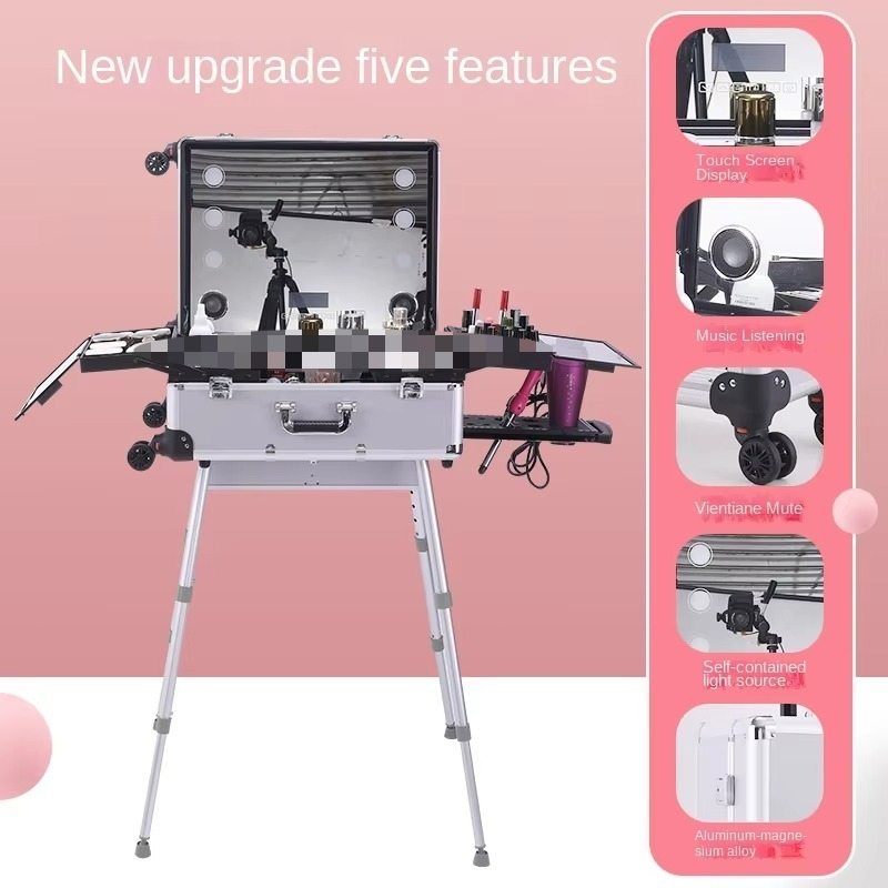 Maleta de Maquiagem em Liga de - Beauty Makeup Trolley avaliação e preço