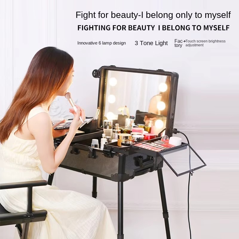 Maleta de Maquiagem em Liga de - Beauty Makeup Trolley avaliação e preço