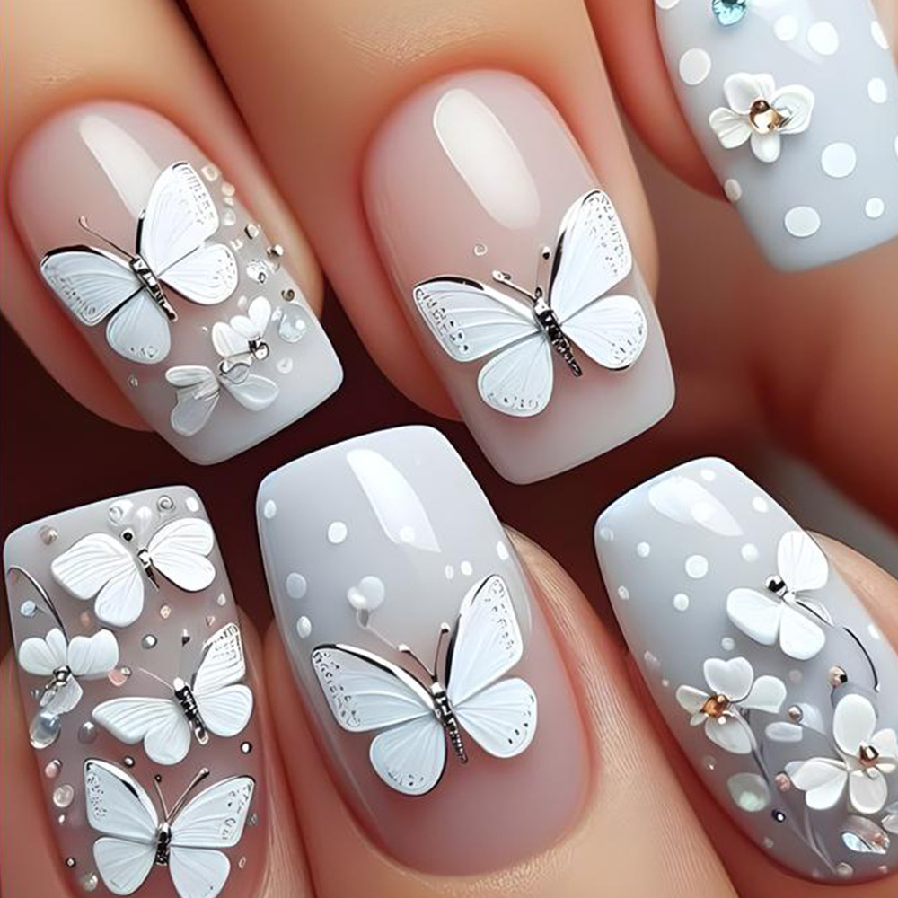 24 pçs/set médio longo quadrad - Nail Extension Tips avaliação e preço