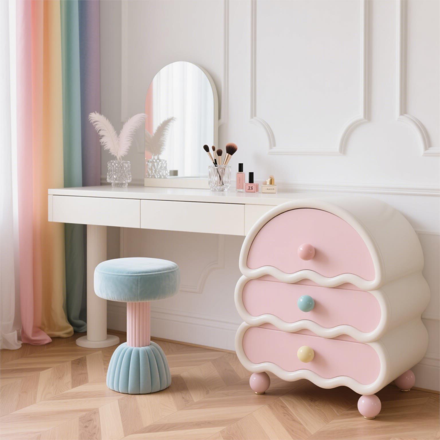 Rosa desgin vaidade mesa femin - Beauty Makeup Table avaliação e preço
