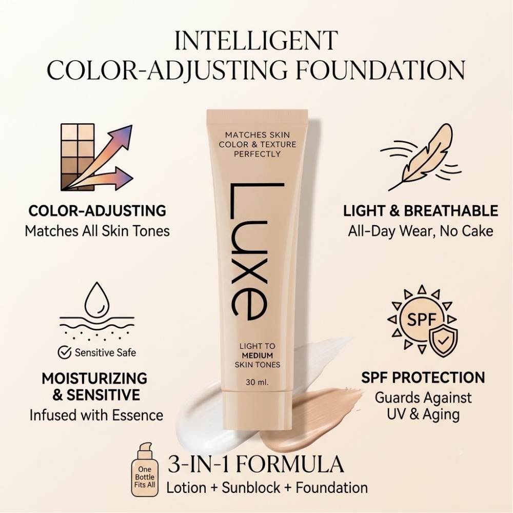 Base Líquida Inteligente LUXE  - Beauty Luxe Makeup avaliação e preço