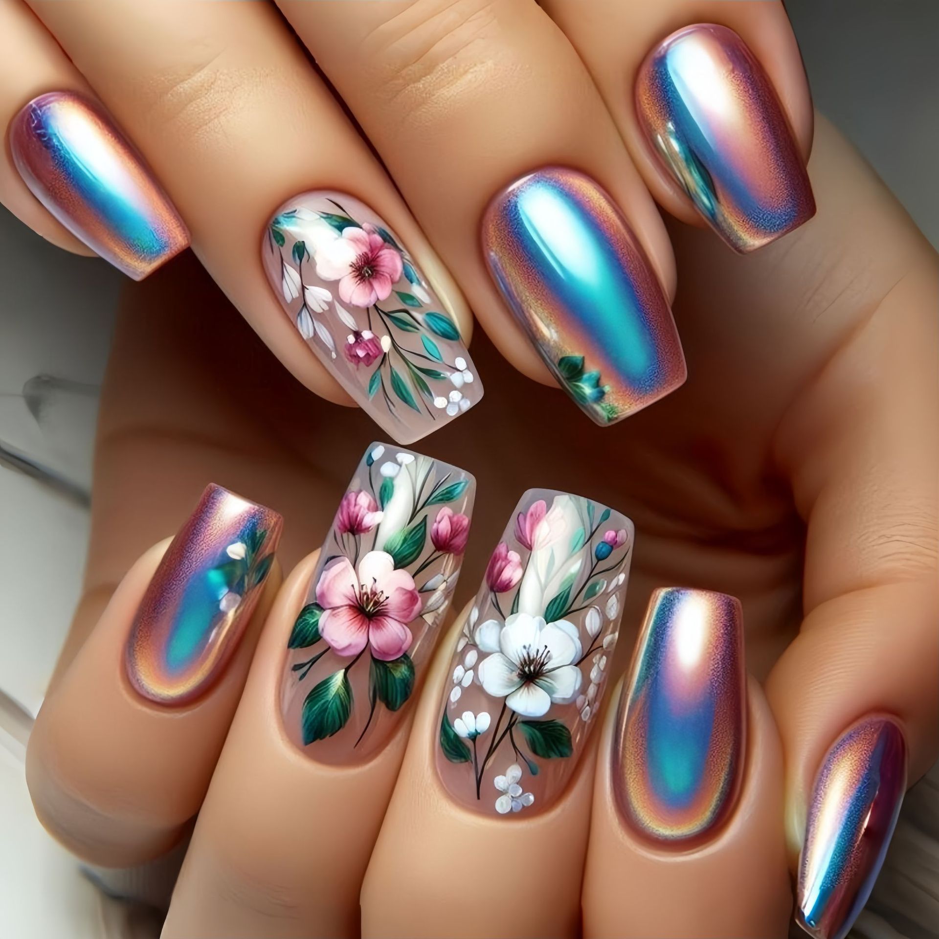 Unhas falsas médias e longas p - Nail Extension Tips avaliação e preço