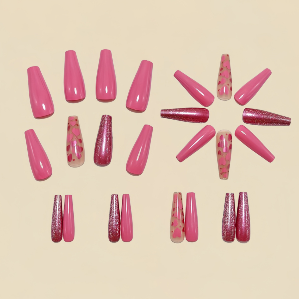 Unhas postiças médias e longas - Nail Extension Tips avaliação e preço