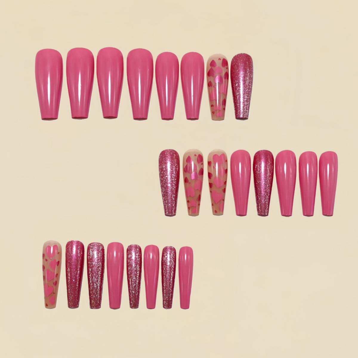 Unhas postiças médias e longas - Nail Extension Tips avaliação e preço