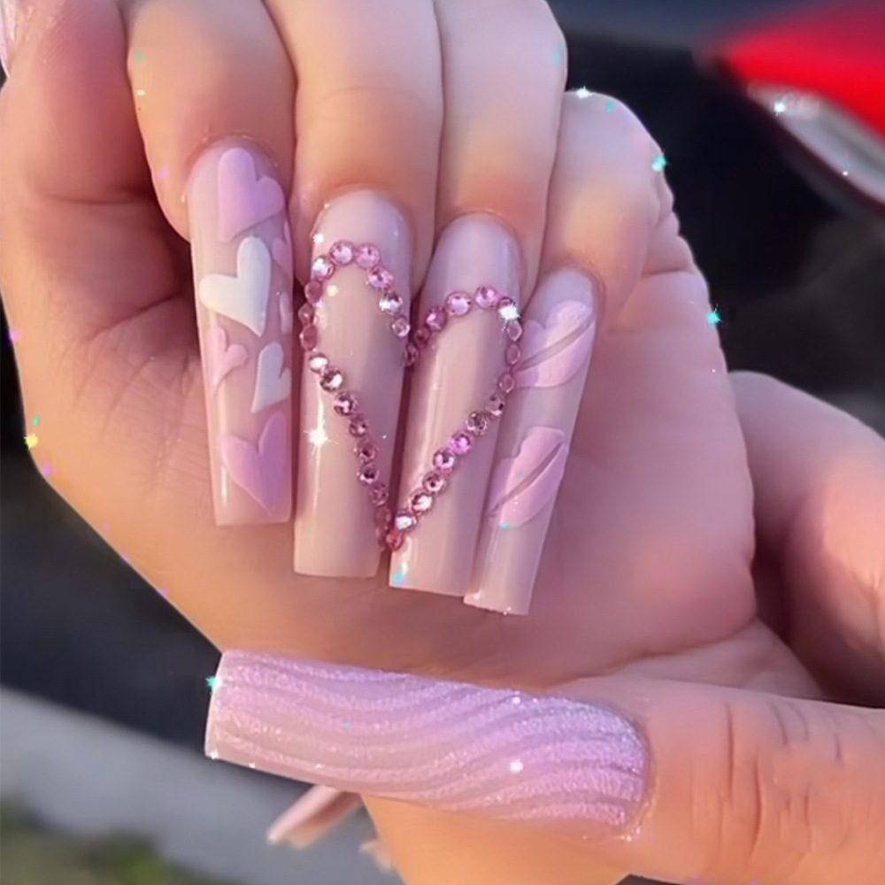 Unhas postiças médias e longas - Nail Extension Tips avaliação e preço