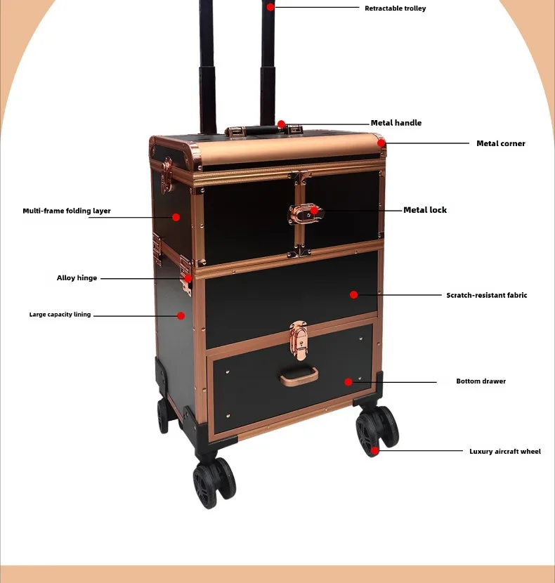 Atacado caixa de maquiagem de  - Beauty Makeup Trolley avaliação e preço